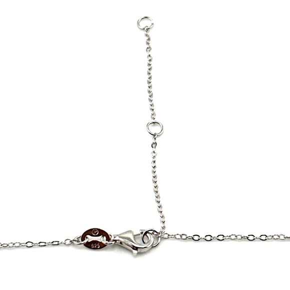 925 Solid Sterling Silver Moon & Star Pendant Necklace - Picture 6 of 8